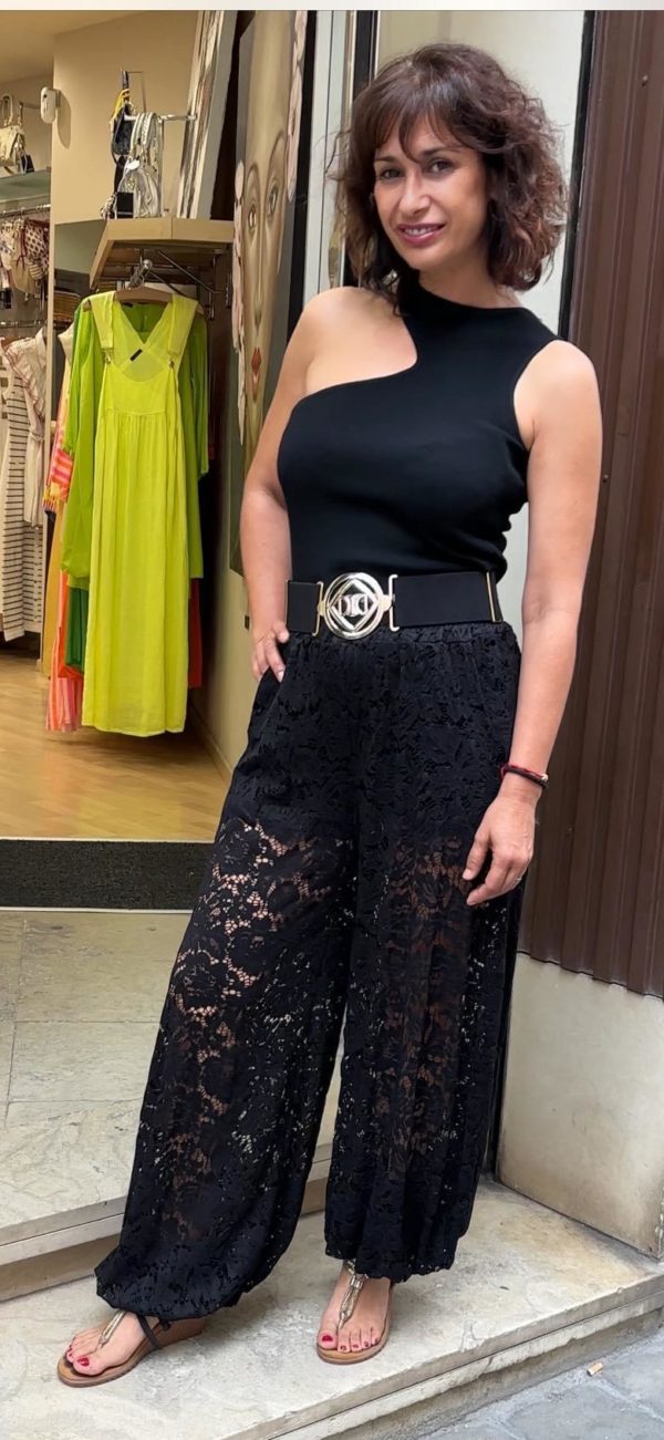 Pantalón encaje lazo