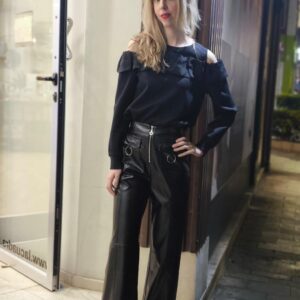 Pantalón polipiel aro