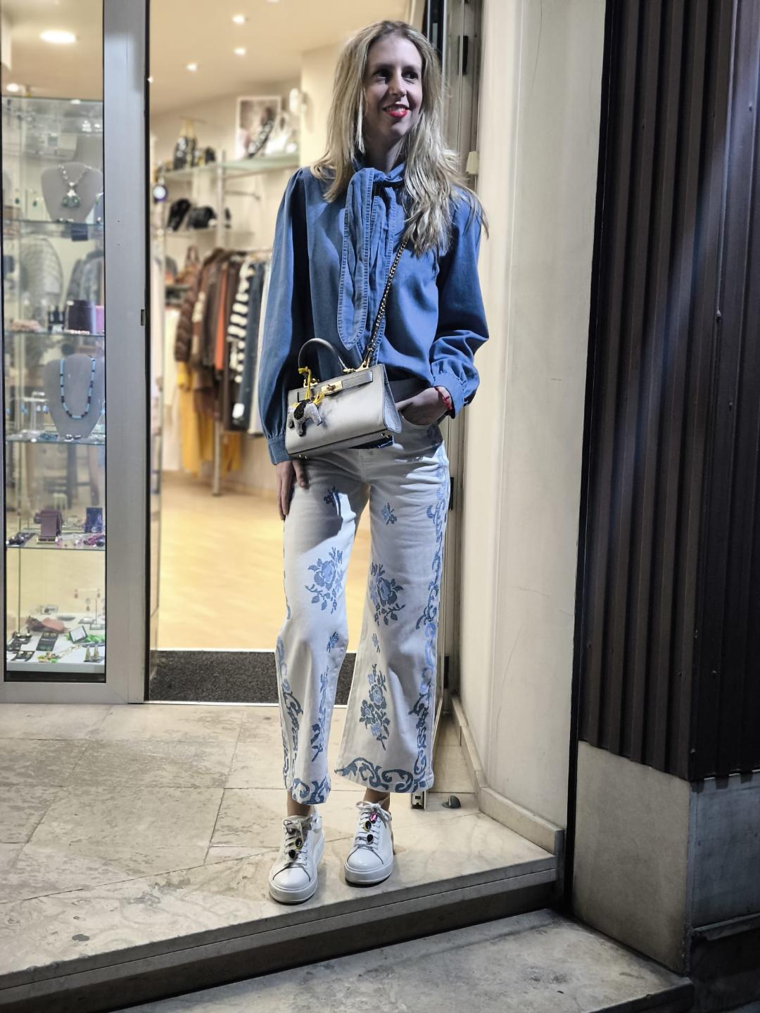 Pantalón punto cruz