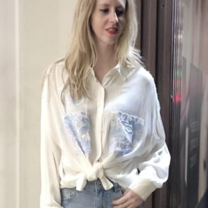 Camisa combinada con encaje