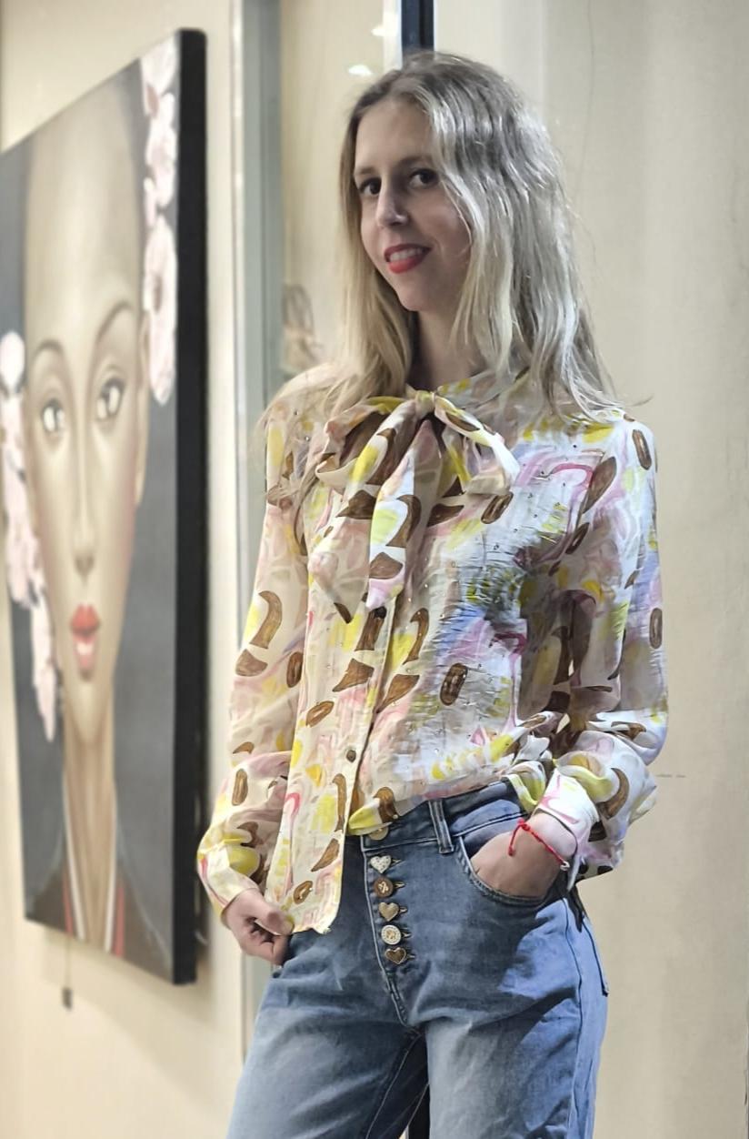 Camisa estampada algodón