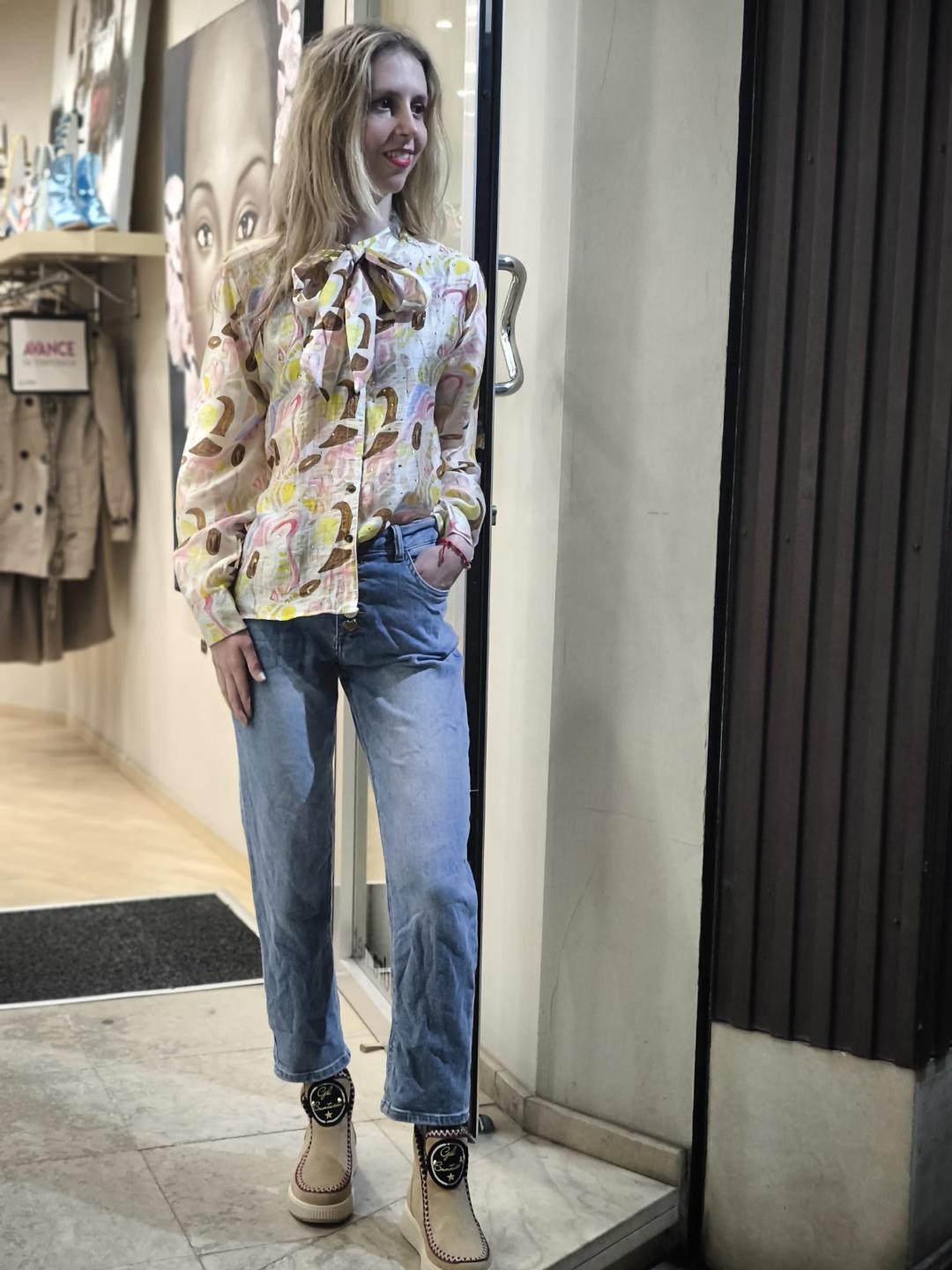 Camisa estampada algodón - Imagen 2