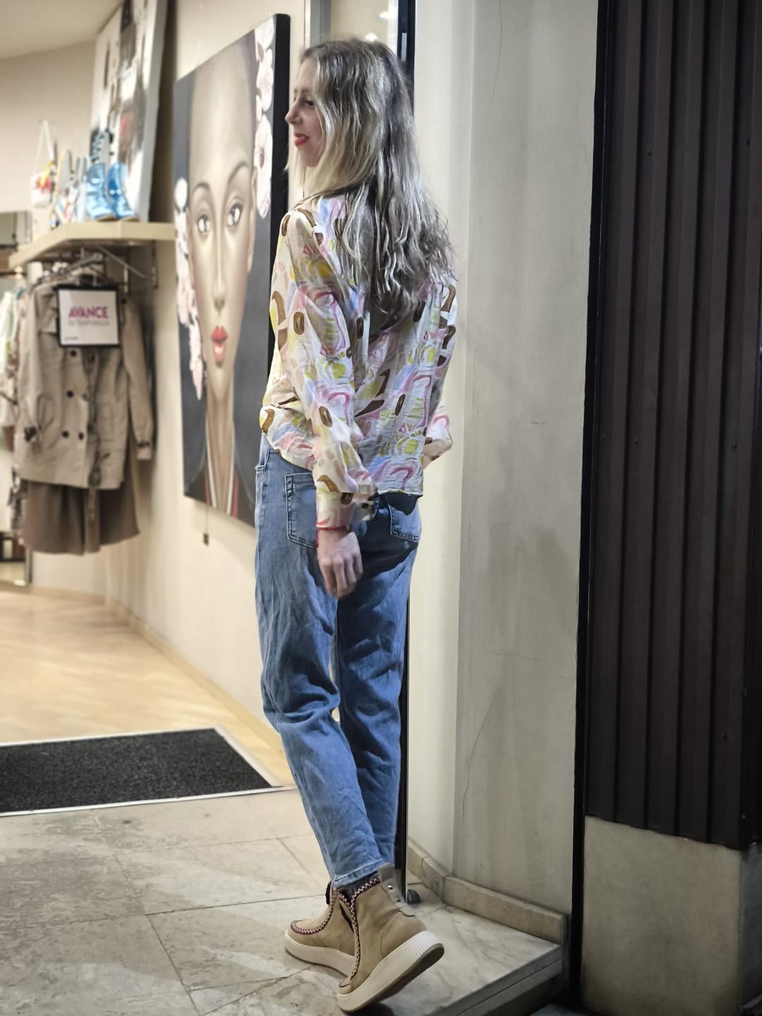 Camisa estampada algodón - Imagen 3